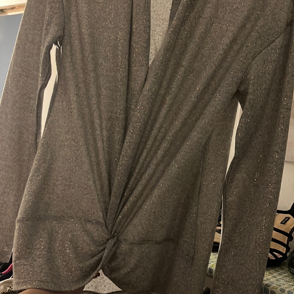 Grey sweater top